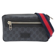 黑色 GG Supreme帆布 腰包【GUCCI 古馳】 474293