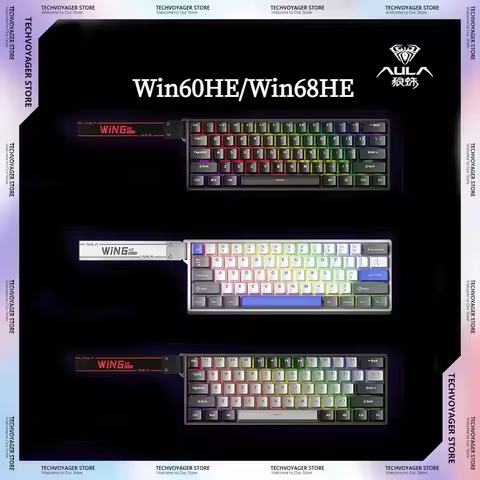 AULA Win60 Win68 Magnetic Switch Mechanical Keyboard Hot-Swap Rgb 8k Wired Customize Gaming Keyboard