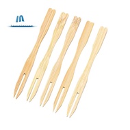 500Pcs Bamboo Appetizer Forks, 3.5 Inch Mini Bamboo Forks ,Disposable Wooden Forks, Small Fruit Food