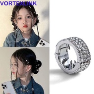 VORTEXLINK 2/4/6pcs/set Hair Braid Tubes, Y2K Hollow Out Silver Round Hairclasp, Side Clips Hair Bra