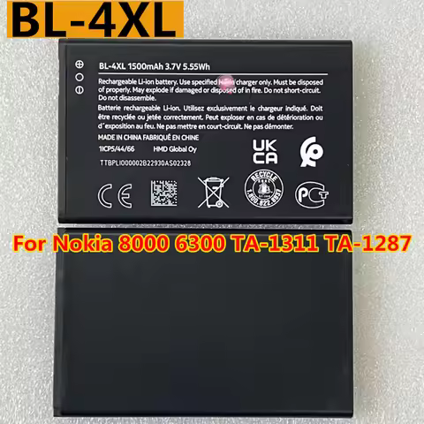 Original New 1500mAh BL-4XL BL4XL 1150mAh BL-4WL Battery For Nokia 8000 6300 TA-1311 TA-1287 215 220
