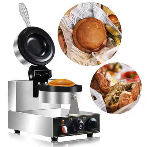 Commercial Electric UFO Burger Grill Gelato Panini Making Machines Burger Snacks Ice Cream Waffle Ma