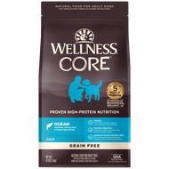 อาหารสุนัขพรีเมี่ยม WELLNESS CORE สูตร Ocean สูตรบำรุงผิวหนังและขน มี Omega 3 และ 6 สูง ขนาด 4lb(1.8