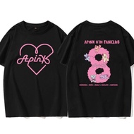 Apink 8th Fanclub2026 Concert PINK CHRISTMAS Same Style Short-Sleeved T-Shirt Men Women Merchandise
