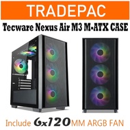 Tecware Nexus Air M3 MATX Case, w/ 6 x ARGB Fans (Black)