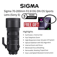 SIGMA 70-200MM F/2.8 DG DN OS SPORTS LENS (3 YEARS WARRANTY) SONY E-MOUNT FULL FRAME FORMAT SIGMA 70