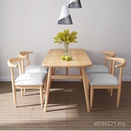 4 Small Apartment Man Rental House Set Combination Dining Table 6 Rectangular Simple Dining Table Ch