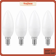 YUJINX 4 Pack LED Candle Bulb, E14 B11 LED Bulb, Energy Saving 3W AC 85-265V Flame Shape Candelabra 