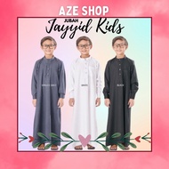 Hasnuri Jubah Jayyid Kids - Black/Spruce Grey/White