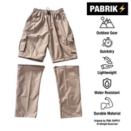 Original Men's 2-in-1 Long and Short Zip-Up Cargo Pants, Water-Resistant, Cream