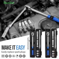 BLUEVELVET Torque Wrench, 10-60Nm Torque Range 3/8" Drive Magnetic Spark Plug Socket, Heavy Duty Dua