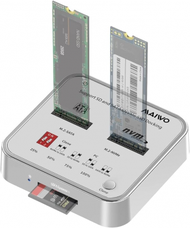 MAIWO 雙槽 NVMe/SATA M.2 SSD 擴充塢，USB3.1 GEN2 10Gbps
