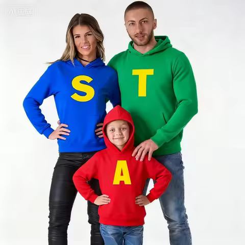 Alvin And The Chipmunks The Squeakquel's Pullover Woman Manfashion Drop Shoulder Sweatshirt Availabl