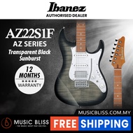 Ibanez Standard AZ22S1F Electric Guitar - Transparent Black Sunburst / Transparent Turquoise Burst