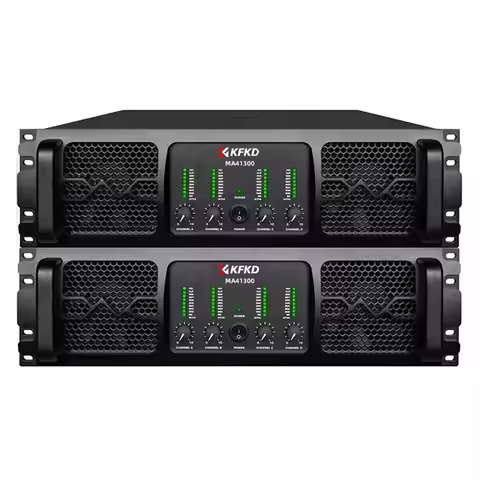 KFKD Audio Equipment Amplifier 41300 Power Amplifier H 3U Class 4-channel Digital Stereo Audio 1300w