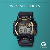 CASIO W-735H-1A2V / W-735H-1A2 / W-735H VIBRATION ALARM WATCH 100% ORIGINAL