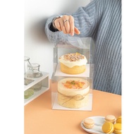 transparent 4/6/8 inch Molten cake box with handle/kuih/cake/kotak