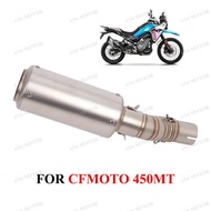 Slip On For CFMOTO 450MT 2024 Motorcycle Exhaust Tail Pipe Muffler Modify 450MT Exhaust Escape Moto