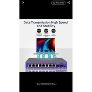 Hisource 2.5G nonPOE network switch 8 port 2.5gbps + 2 ports sfp+ 10g