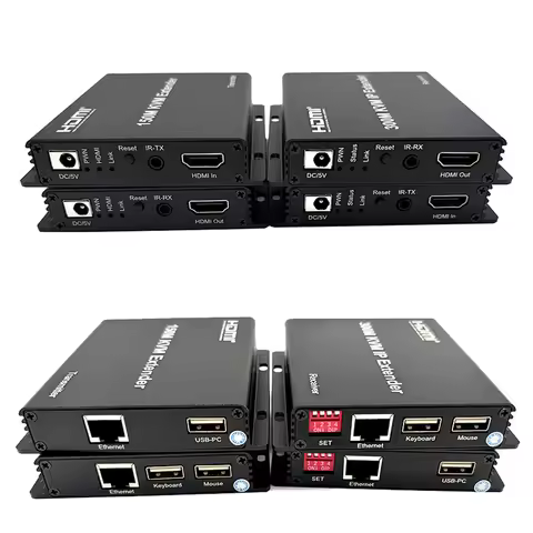 300M HDMI KVM IP Extender Over Cat6 Ethernet Cable 150m USB KVM Extender Video Transmitter and Recei