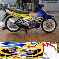 (CASH ON DELIVERY) Original standard sticker striping for Satria 120 Lumba 2002 Yellow sticker origi