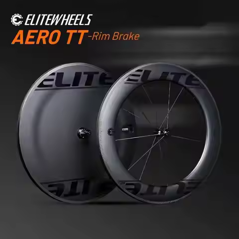ELITEWHEELS AERO-TT Wheels Carbon Fiber Triathlon Wheelst V Brake Tubeless Clincher Wheel For TT Bik