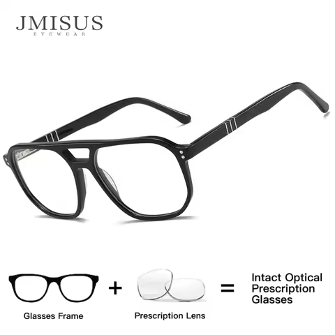 Acetate Aviator Prescription Glasses JMISUS Handmade Acetate Aviator Prescription Glasses Men for Re