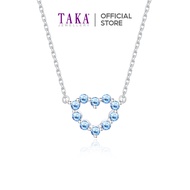 TAKA Jewellery Blue Topaz Aurora Heart Necklace 9K Gold