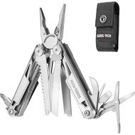 SWISS+TECH Multi-Function Pliers Outdoor Multi-Tool Multi Pliers 16-in-1 with Lock Function Cutter S