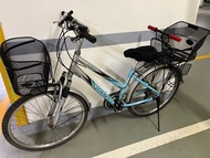 捷安特18素淑女腳踏車 贈兒童座椅與置物籃