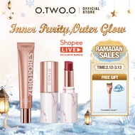 [LIVE] O.TWO.O BUY 2 Get 7 Mirror Lipstick Moisturizing Glossy+Makeup Primer Hides Pore Isolate Make