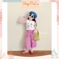 Star shirt Set Sleeveless CS137 striped pants for girls