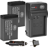 BM Premium 2-Pack of LP-E17 Batteries and Battery Charger for Canon EOS R8, EOS R10, EOS R50, EOS R1