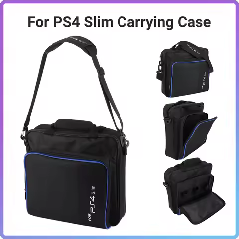 Portable Shoulder Carry Bag for PS4 Slim System Console Large-Capacity Travel Pouch Waterproof Stora