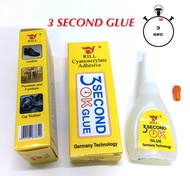 Rill 3 Second OK Super Glue / 3 Second Glue / Gam 3 saat / Gam 3 second