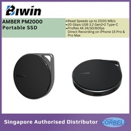 BIWIN Amber PM2000 1TB Portable SSD Read 2000 MB/s | 20 Gbps USB 3.2 Gen2×2 Type-C | WIN,IOS,ANDROID