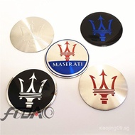 Hub56mm Hub cap modification sticker, car logo center aluminum metal sticker, personalized Maserati 