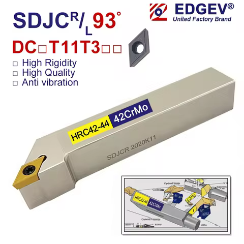 CNC Lathe Tool SDJCR SDJCL 1212H11 1616H11 2020K11 2525M11 3232P11 Turning Tool Bar DCGT DCMT 11T3 I