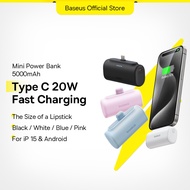 Baseus 20W Mini Power Bank 5000mAh Type C Fast Charging External Battery For iPhone15 Android