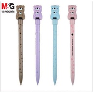Staple pencil M&G Cute mother bear holding baby bear HB nib 0.5mm-sky blue, purple, pink, brown-AMPT