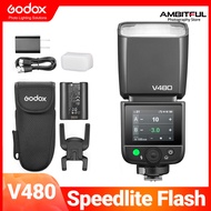 Godox V480 Flash Speedlite with 2.4G Wireless GN60 TTL HSS 1.5s Recycle with LED Modeling For Weddin