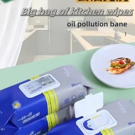 80pcs Kitchen Cleaning Wipes Strong Decontamination Kitchen Wipes Degreasing Lap Pembersih Dapur