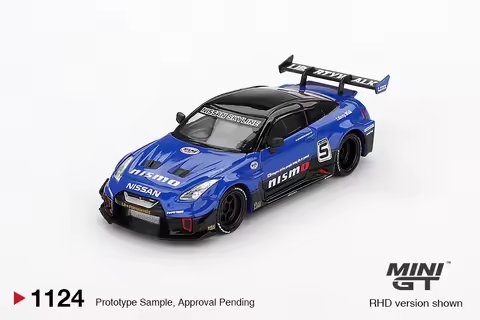 MINIGT 1/64 LB-Silhouette WORKS GT NISSAN 35GT-RR Ver.2 Blue MGT01124-CH Car Alloy Diecast Metal Mod