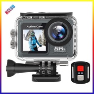 【New Arrival】5K 4K 60FPS Action Video Cam Dual Screen WIFI Diving Mini DV Camera 170 Wide Angle 30m 