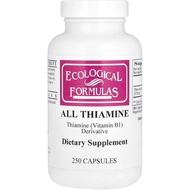 Ecological Formulas Allithiamine Vitamin B1 Capsule, 50 mg, 250 Count