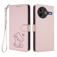 Casing for Xiaomi Poco F7 Pro F7 Ultra Redmi K80 K80 Pro K80 Ultra Cute Cartoon Cat Flip Wallet PU L