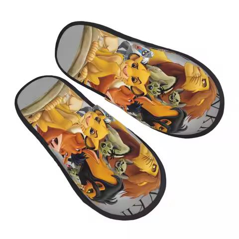 Custom Print The Lion King Hakuna Matata House Slippers Soft Warm Simba Cub Memory Foam Fluffy Slipp
