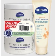 EXP 04/2026 2x300G FOC100G REDWIN SORBOLENE MOISTURISER] TWIN PACK REDWIN VITAMIN E CREAM (WITH EVEN