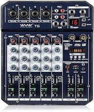 hobbyant WENYANWEN Mini 4 Channel Mono+1 Stereo Output USB 16 DSP Effects Audio Mixer With Bluetooth - Number 4