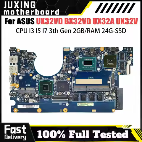 Mainboard For ASUS Zenbook UX32VD BX32VD UX32A BX32A UX32V Laptop Motherboard i3 i5 i7-3th Gen RAM-2